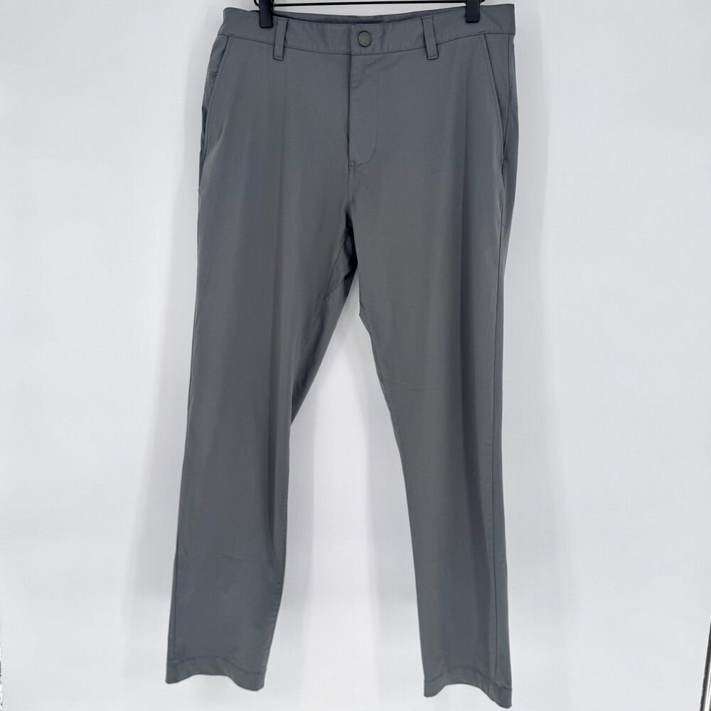 Rhone Commuter Pant Mens 33 Gray Slim Fit Performance Trousers Style 100036